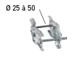 [ERA800808] COLLIER D'HAUBANAGE 2 MACHOIRES pour MATS Ø 25 à 50 mm ZB ERARD