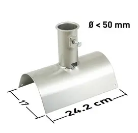[ERA800815] TUILE FAITIERE FIXE pour MATS jusqu'à Ø 50 mm ZB ERARD
