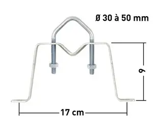 [ERA800852] FIXATIONS MURALES DEPORT 9 cm (la paire) ERARD