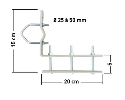 [ERA800932] FIXATION BALCON pour MATS Ø 25 / 50  (la paire) ERARD