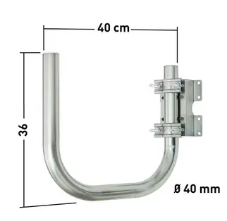 [ERA800934] KIT DE FIXATION EN  U Ø 40 , DEPORT 40 cm, H 36 cm  ERARD