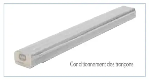 [ERA801540] MAT ACIER 1,50 m Ø 40 mm  ZINC BLANC.1 sur 2 livré avec bouchon ERARD