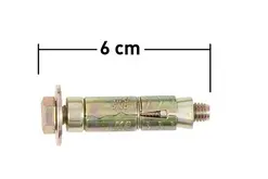 [ERA86053] CHEVILLE FONTE 4 segments + VIS TH M8 x 60 ERARD