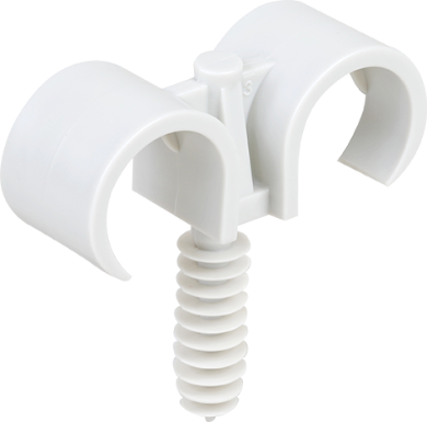 [EUR43438] CLIPS DE FIXATION DOUBLE AVEC CHEVILLE POUR ICTA OU IRL Ø25mm EUR'OHM
