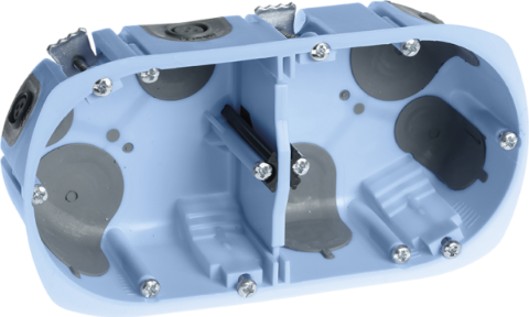 [EUR52065] BOITE D'APPAREILLAGE ETANCHE RT2012 2 POSTES Ø 67/68 mm PROF50 EUROHM