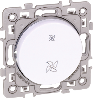 [EUR60218] INTERRUPTEUR POUR  VMC 2 VITESSE BLANC SQUARE EUROHM