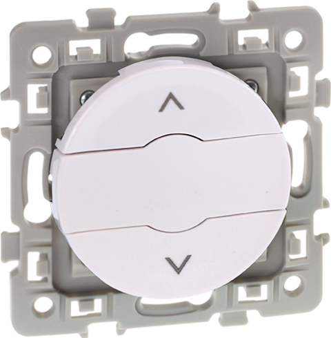 [EUR60223] INTERRUPTEUR VOLET 3 POSITIONS MONTEE/STOP/DESCENTE BLANC SQUARE EUROHM