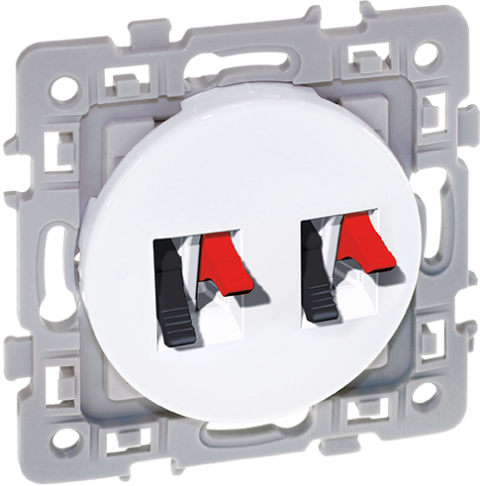 [EUR60275] DOUBLE PRISE HP BLANCHE SQUARE EUR'OHM