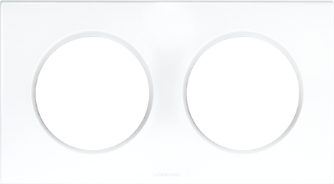 [EUR60297] PLAQUE 2 POSTES BLANCHE SQUARE EUROHM