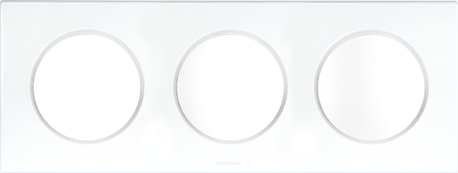 [EUR60298] PLAQUE 3 POSTES BLANCHE SQUARE EUROHM