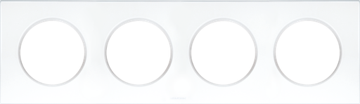 [EUR60299] PLAQUE 4 POSTES BLANCHE SQUARE EUROHM