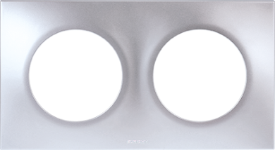 [EUR60497] PLAQUE 2 POSTES SILVER SQUARE EUROHM