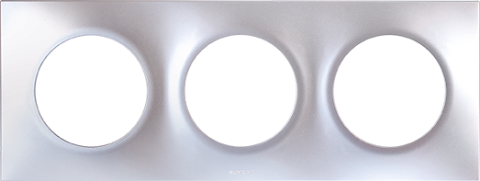 [EUR60498] PLAQUE 3 POSTES SILVER SQUARE EUROHM