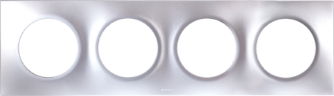 [EUR60499] PLAQUE 4 POSTES SILVER SQUARE EUROHM