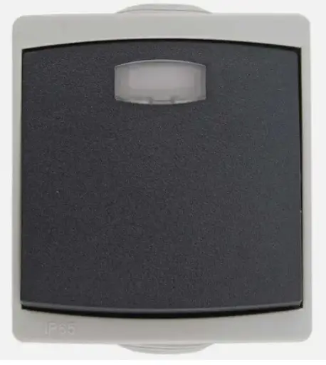 [EUR60716] MONOBLOC BOUTON POUSSOIR 10 A ETANCHE AVEC VOYANT EUROHM