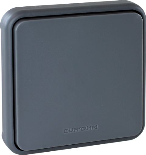[EUR60880] INTERRUPTEUR  VA ET VIENT 10A ENCASTRE IP55 OXXO GRIS EUR'OHM