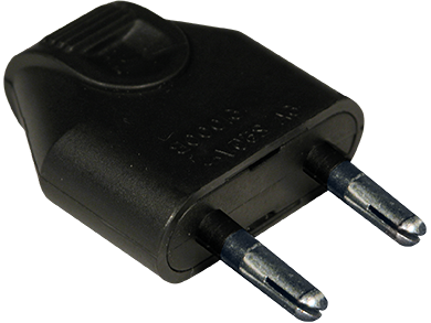 [EUR61001] FICHE MALE DROITE 6A POUR CABLE ROND Ø 9mm NOIRE EUR'OHM