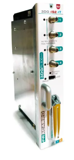[FRA3DG4S24T] TRANSMODULATEUR QUAD DVB-S2 vers DVB-T ou DVB-C  FRACARRO