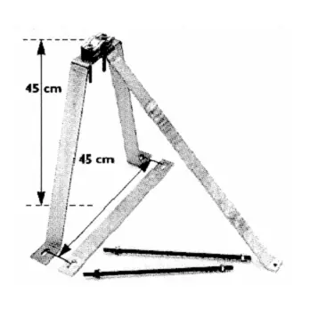 [FRAMEC445CG] FIXATIONS MURALES DEPORT 45 cm + 2 tiges + BF (la paire) FRACARRO