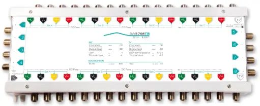 [FRASWI1708TS] COMMUTATEUR CASCADABLE 17 ENTREES 8 SORTIES ACTIF/PASSIF FRACARRO