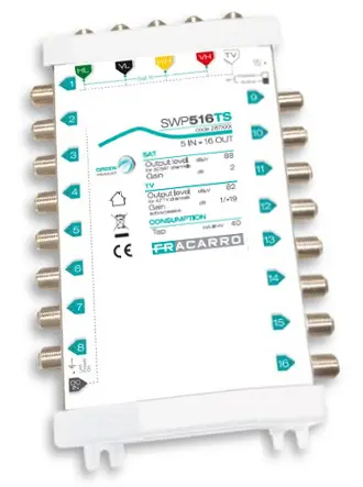 [FRASWP516TS] COMMUTATEUR COMPACT 5 ENTREES  16 SORTIES ACTIF/PASSIF FRACARRO