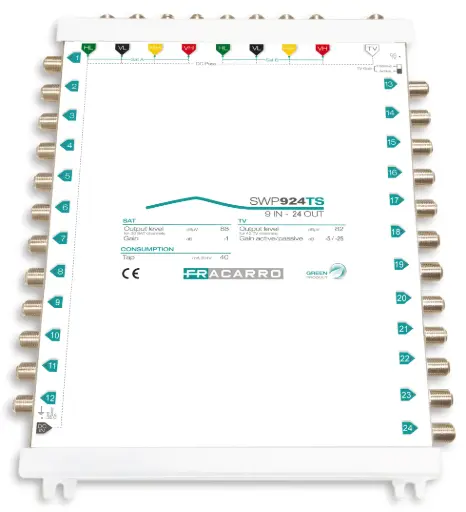 [FRASWP924TS] COMMUTATEUR COMPACT 9 ENTREES  24 SORTIES ACTIF/PASSIF FRACARRO