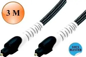 [ITC1560] CORDON FO TOSLINK Mâle/Mâle TRESSE PREMIUM 3 M ERARD CONNECT