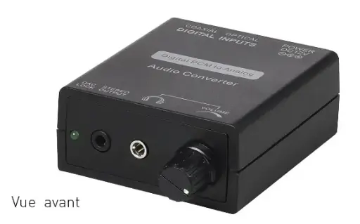 [ITC1922] CONVERTISSEUR AUDIO NUMÉRIQUE vers ANALOGIQUE +SORTIE CASQUE AMPLIFIE