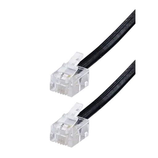 [ITC3913] CORDON RJ11 Mâle / Mâle - Haut Débit ADSL - NOIR 5 M ERARD CONNECT