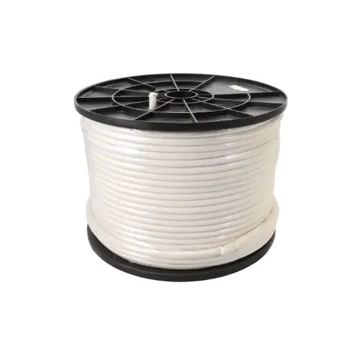 [ITC4601] BOBINE DE CABLE COAXIAL 19 VATC  Ø 6.8 mm - BLANC  (bobine 15m) 