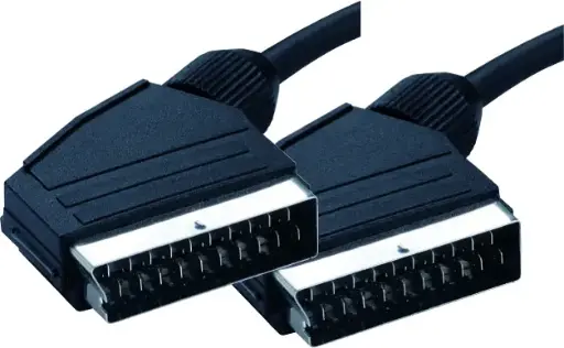 [ITC6503] CORDON PERITEL - 21 CONTACTS BLINDAGE COMMUN - Mâle / Mâle 3 M