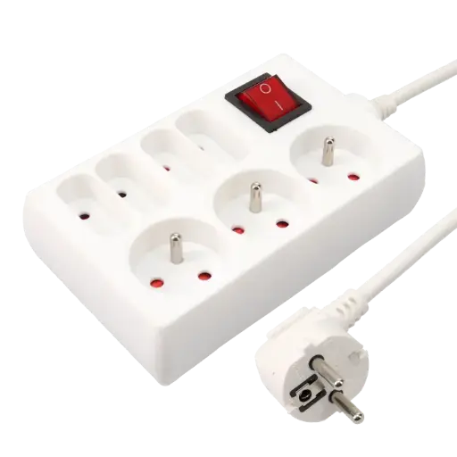 [ITC8309] BLOC 7 PRISES 3x(2 P+T) et 4x(2P)-3680W+INTER-1m ERARD CONNECT