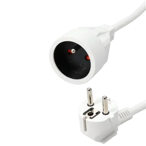 [ITC8504] RALLONGE ELECTRIQUE 2 POLES +TERRE 10/16 A- PROTECTION ENFANTS 5 M  