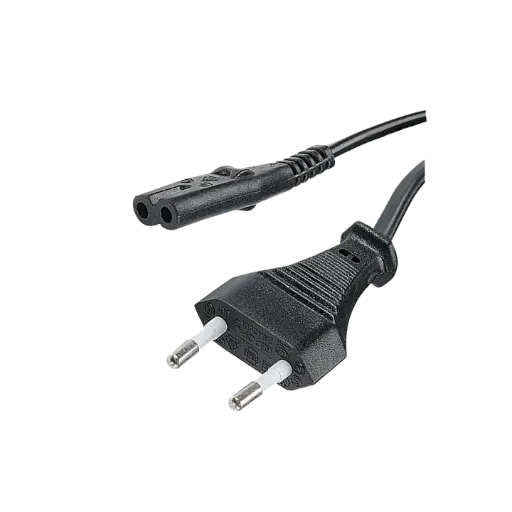 [ITC8531] CORDON ELECTRIQUE 1 FICHE MALE 2 POLES  / 1 PRISE IEC C7   2 M 