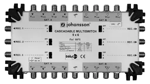 [JOH9975] MULTISWITCH CASCADABLE 9 ENTREES 6 SORTIES -15 dB JOHANSSON