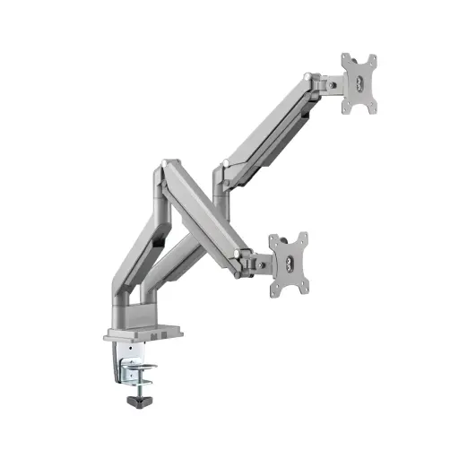 [MBGESBG1732-2B] SUPPORT DE BUREAU ALU A GAZ POUR 2 ECRANS DE 17 A 32" MBG