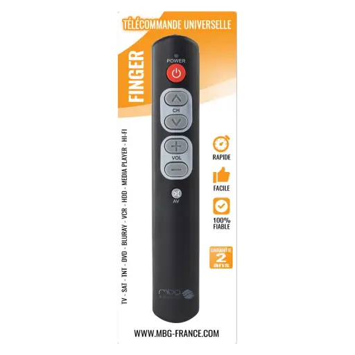 [MBGFINGER] TELECOMMANDE UNIVERSELLE SIMPLIFIEE COPIEUSE MBG