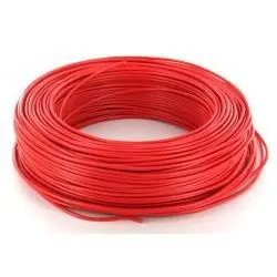 [RCTH07V-R6R] FIL ELECTRIQUE H07V-R 6 mm² ROUGE (bobine 100 Mètres - prix au M) RCT