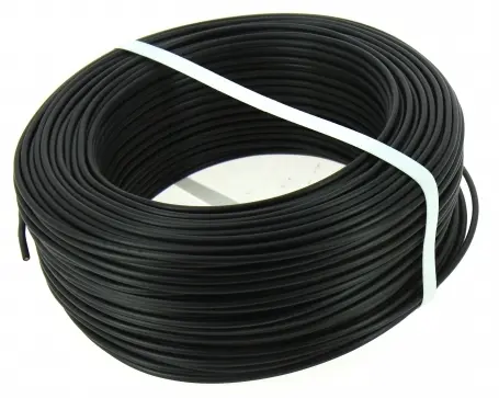 [RCTH07V-U2.5N] FIL ELECTRIQUE H07V-U 2,5 mm² NOIR, bobine 100 Mètres - prix au M RCT