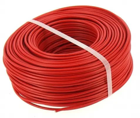 [RCTH07V-U2.5R] FIL ELECTRIQUE H07V-U 2,5 mm² ROUGE, bobine 100 Mètres -prix au M RCT