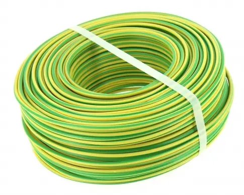 [RCTH07V-U2.5VJ] FIL ELECTRIQUE H07V-U 2,5 mm² VERT/JAUNE, bobine 100 Mètres prix au M