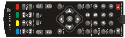 [SERTELTNT65] TELECOMMANDE DE TNT 65 HD SERVIMAT