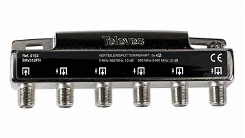 [TEL5153] REPARTITEUR 5 DIR. 5-2400 MHZ entrées/sorties alignées TELEVES