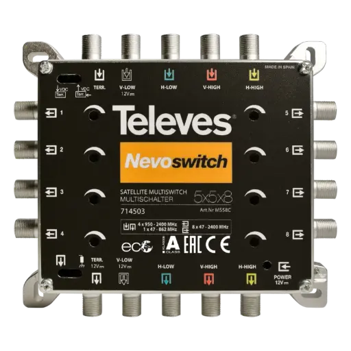 [TEL714503] MULTISWITCH AUTONOME ou CASCADABLE 5x5x8 "F" TELEVES