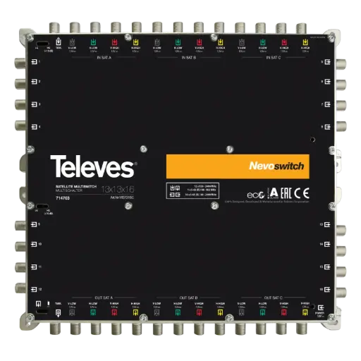 [TEL714703] MULTISWITCH AUTONOME ou CASCADABLE 13x13x16 "F" TELEVES