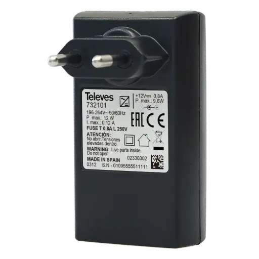 [TEL732101] ALIMENTATION 230 Vac 12 Vdc  0.8A Nevoswitch TELEVES