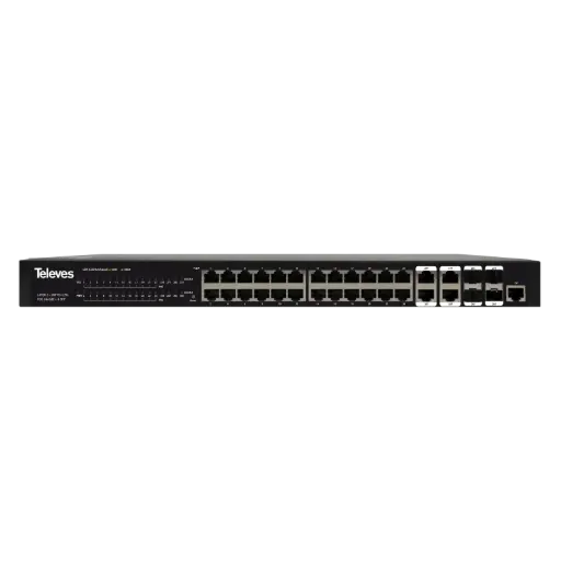 [TEL769141] SWITCH 24 PORTS GB POE + COMBO SFP/GB TELEVES
