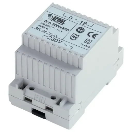 [URM9000/230] ALIMENTATION 12V 20 VA  MONTAGE SUR RAIL DIN URMET