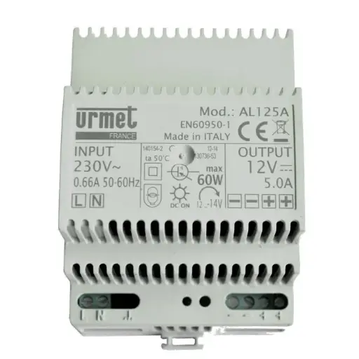 [URMAL12/5A] ALIMENTATION 12V5A REGULEE 4 MODULES URMET