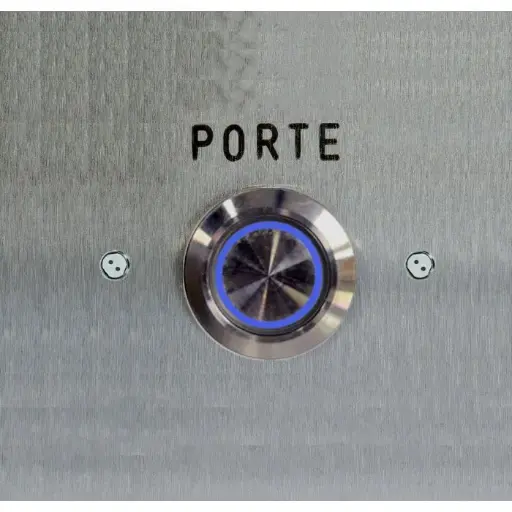 [URMBA/OF/90] BOUTON DE SORTIE POUSSOIR, 1 CONTACT NO et 1 NF, 90 x 90 mm  URMET